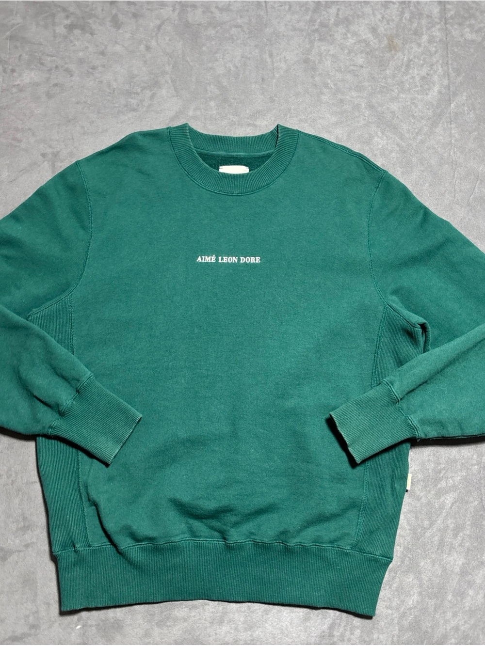 ALD Aime Leon Dore Green Crewneck Sweatshirt Medium Teddy Santis Streetwear M